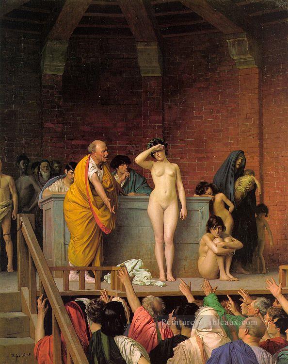 Esclave aux enchères Grec Arabe orientalisme Jean Léon Gérôme Peintures à l'huile